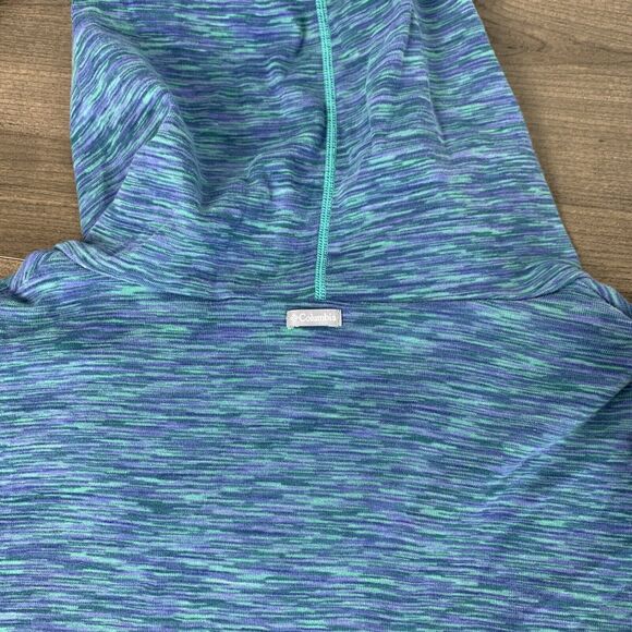 Columbia Womens Blue Lightweight Hoodie XL Long Sleeve Shirt Activewear Stretch - Picture 6 of 9